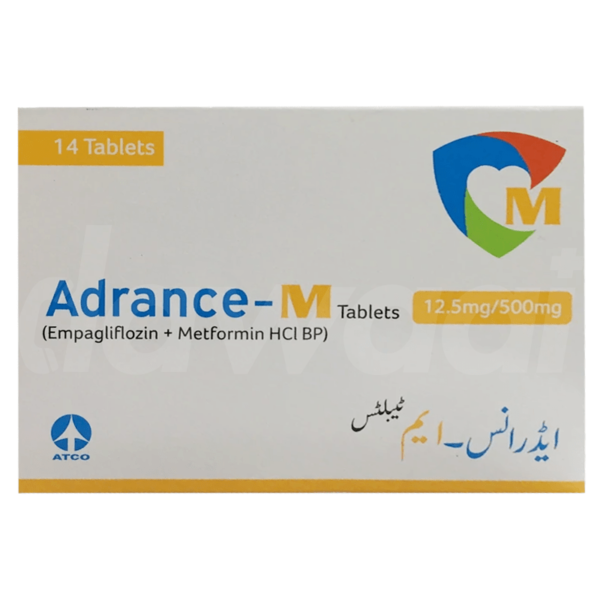 Adrance-M 12.5 mg / 500 mg tablets