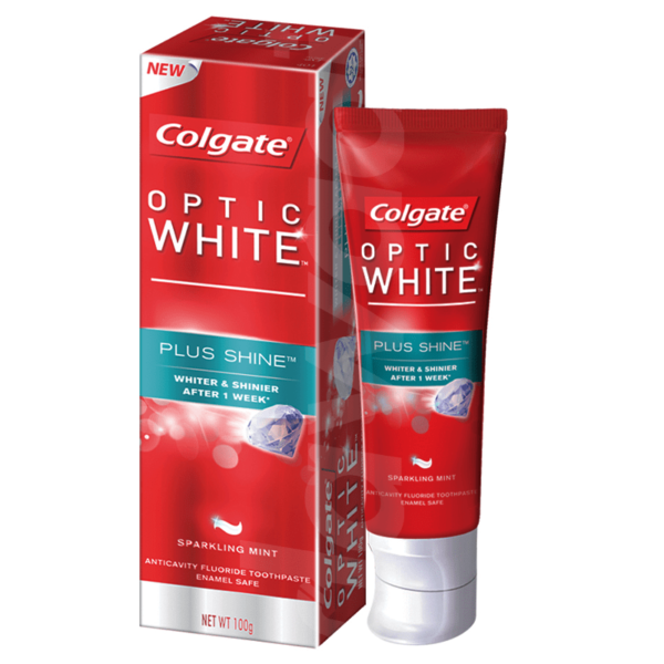 Colgate Optic White Plus Shine Toothpaste 100 gm Pack paste