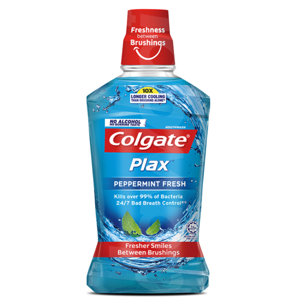 Colgate Plax Peppermint Fresh Mouthwash 250 ml Bottle liquid