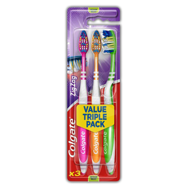 Colgate Zig Zag - Soft Toothbrush (Triple Pack) Pcs