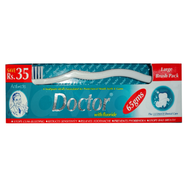 Doctor Toothpaste 65 gm + Large Brush toothpaste