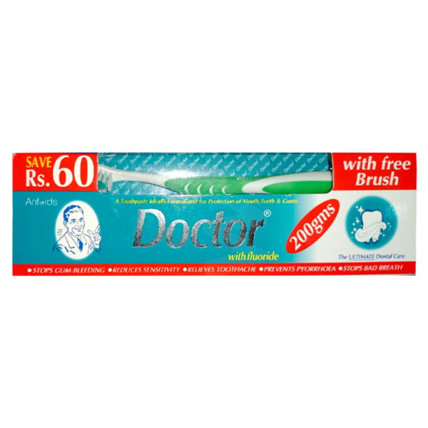 Doctor Toothpaste 200 gm + Free Brush toothpaste