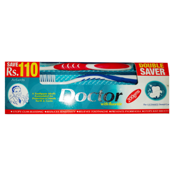 Doctor Toothpaste 180gm Saver Pack + 2 Brush toothpaste