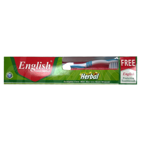 English Herbal Toothpaste 65 gm + Free Brush paste