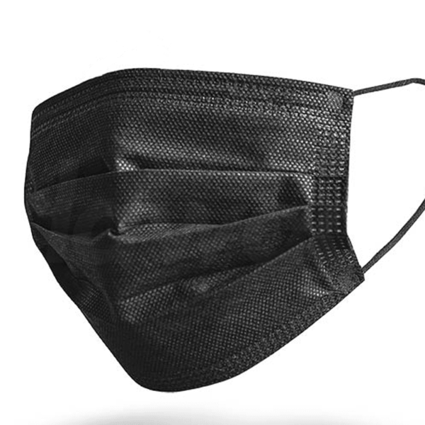 Face Mask with Nose Pin - Black face mask