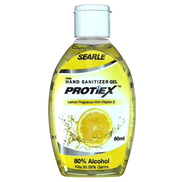 Protiex Lemon Sanitizer 60 ml Gel Bottle liquid