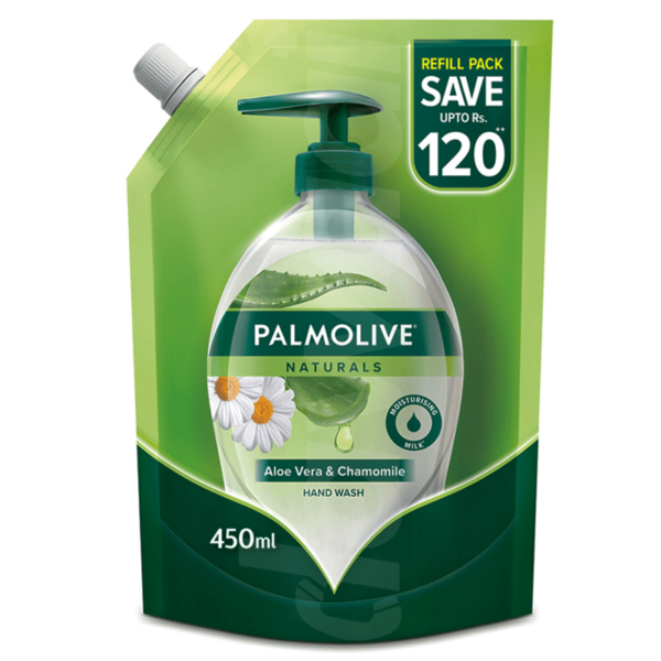 Palmolive Naturals Aloe & Chamomile Liquid Handwash 450 ml Refill Pouch liquid