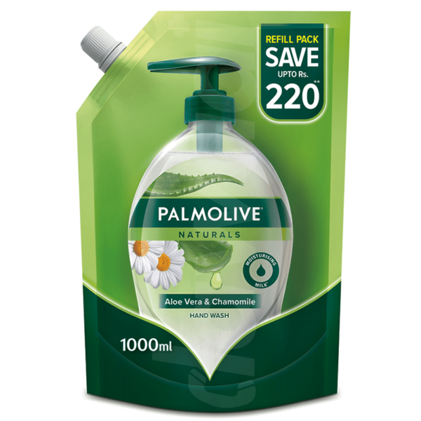 Palmolive Naturals Aloe & Chamomile Liquid Handwash 1000 ml Refill Pouch liquid