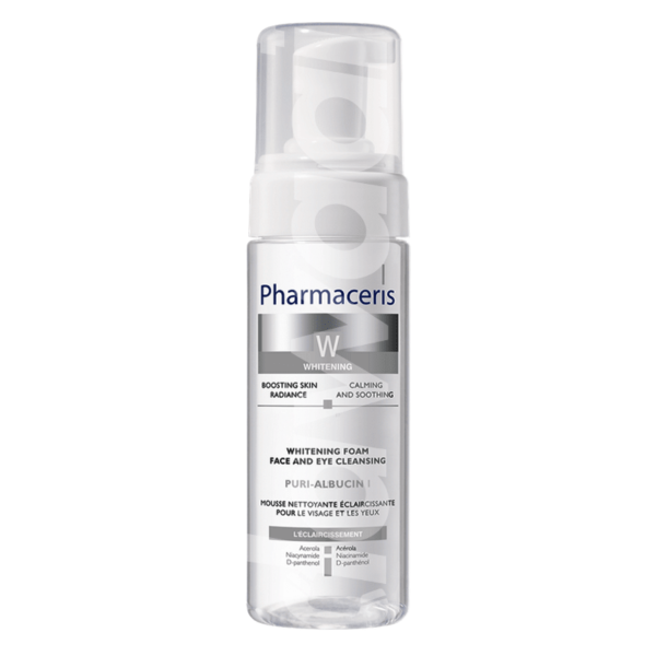 PHARMACERIS W Puri Albucin I Whitening Eye & Face Cleansing Foam 150 ml Bottle foam