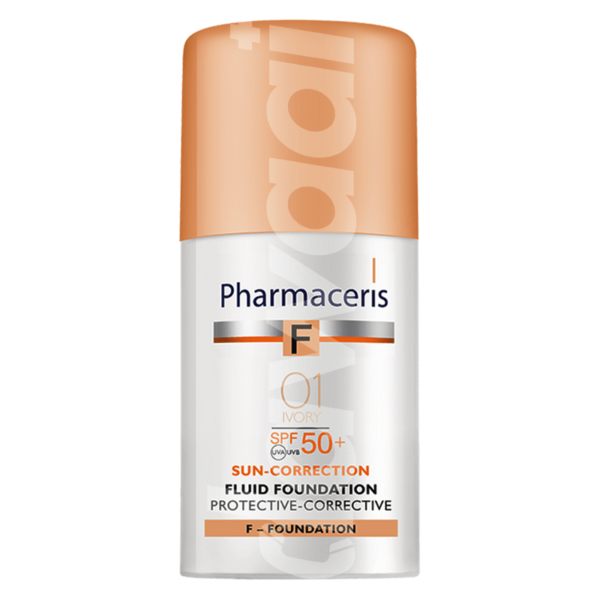 PHARMACERIS F SPF 50+ Ivory 01 Fluid Foundation 30 ml Bottle liquid