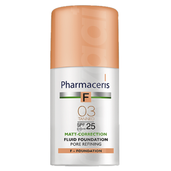 Pharmaceris F SPF 25 Tanned 03 Mattifying Fluid Foundation 30 ml Pack liquid