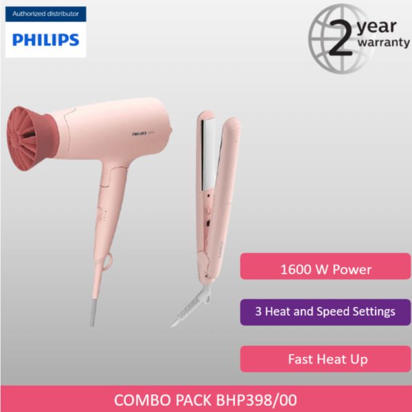 Philips Combo Pack (Dryer + Straightener) BHP398/00 device