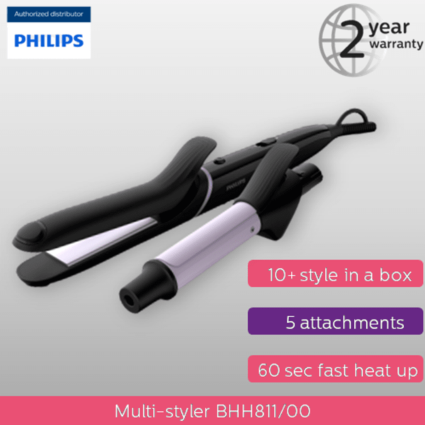 Philips StyleCare MultiStyler Straightener & Curler BHH811/00 device