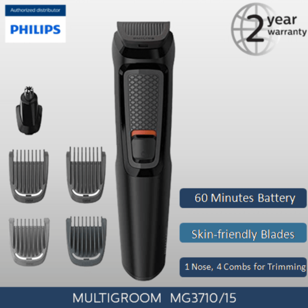 Philips Multigroom 6-in-1 Face Trimmer Series 3000 MG3710/15 device