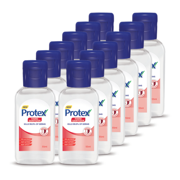 Protex Hand Sanitizer 55 ml x 12 Bottles Pack liquid