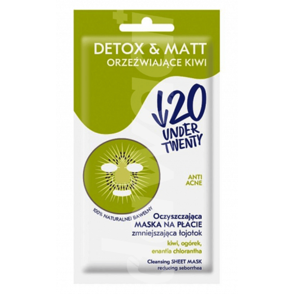 Under 20 Detox & Matt Cleansing Sheet Mask 1 Pcs. Pack face mask