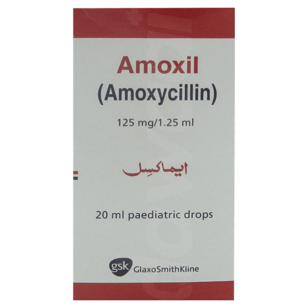 Amoxil 125Mg Paediatric Drops 20Ml