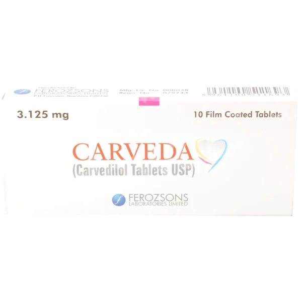 Carveda Tablets 3.125Mg