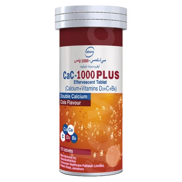 Cac-1000 Plus Effervescent Cola Flavor Tablets