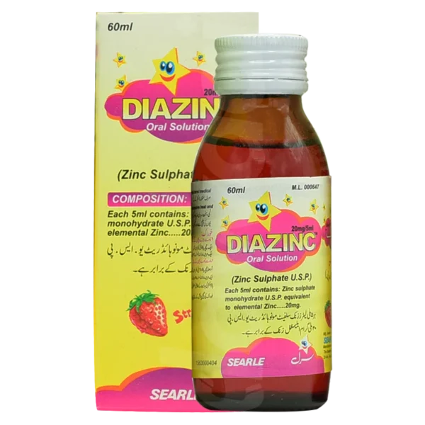 Diazinc 60Ml Oral Solution 20Mg/5Ml