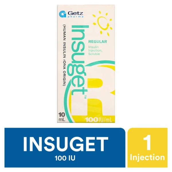 Insuget Regular Injection 100Iu/Ml