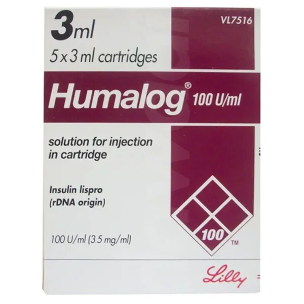 Humalog Lispro 3Ml Injection 100U/Ml Cartridges