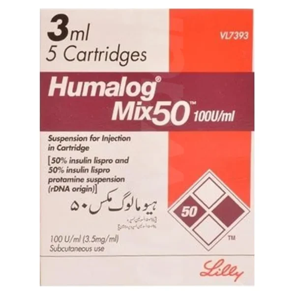 Humalog Mix 50 Injection 100U/Ml Cartridges