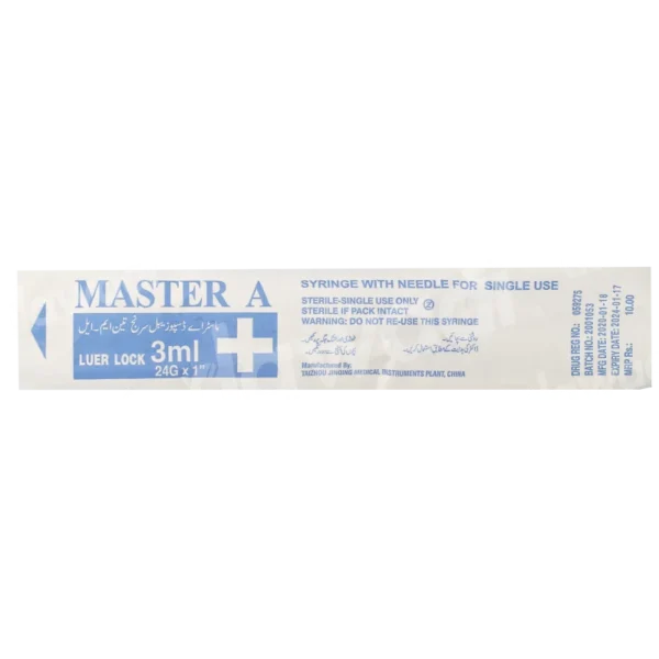 Master A+ 3CC Syringe 3Ml